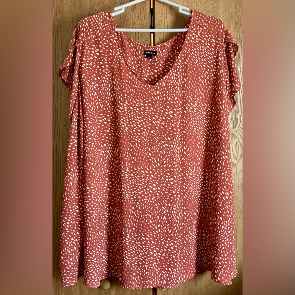Women's Red Patterned Top
